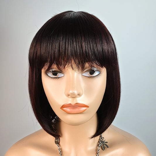 【LB-BOB005】10inches BOB wigs with bangs synthetic wigs