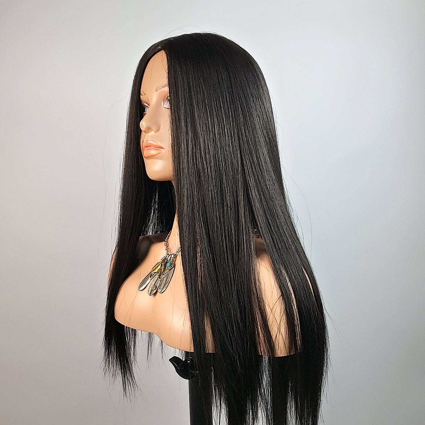 【LB-STW018】24inches synthetic wig straigt wigs with natural colour