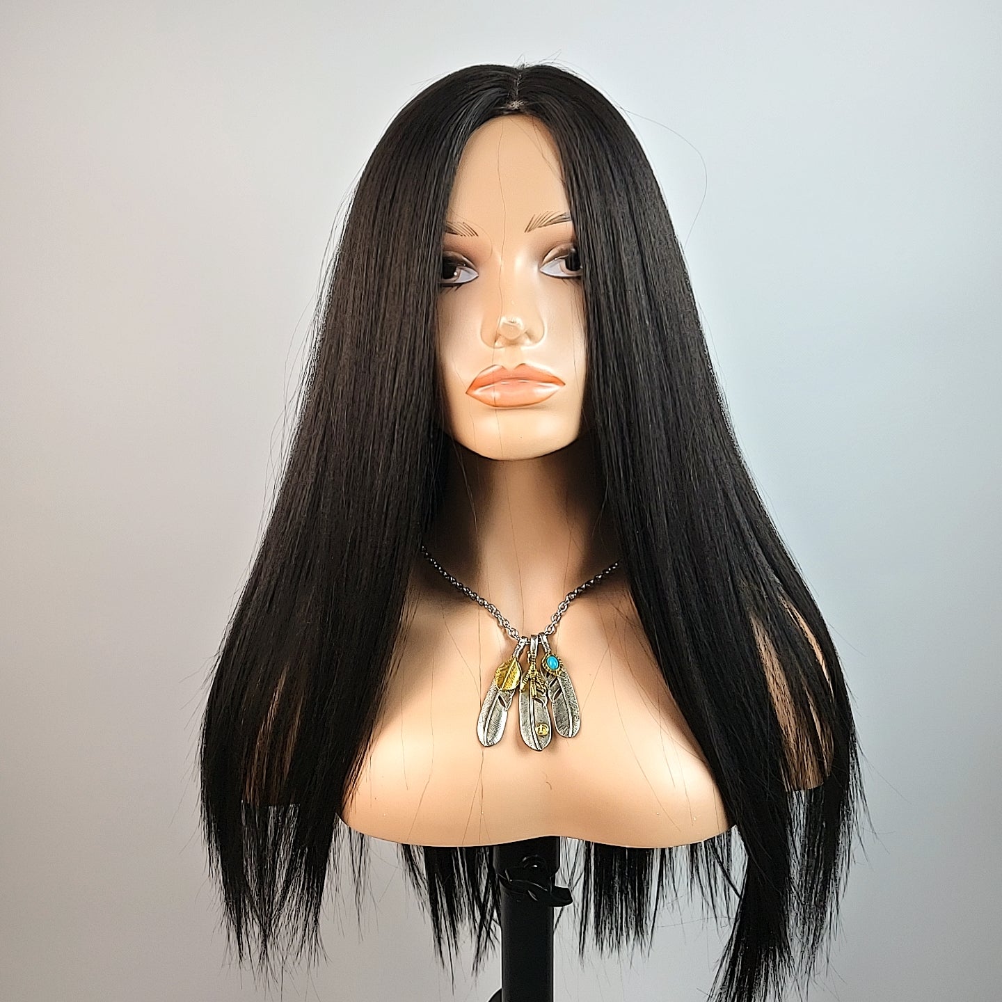 【LB-STW018】24inches synthetic wig straigt wigs with natural colour